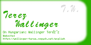 terez wallinger business card